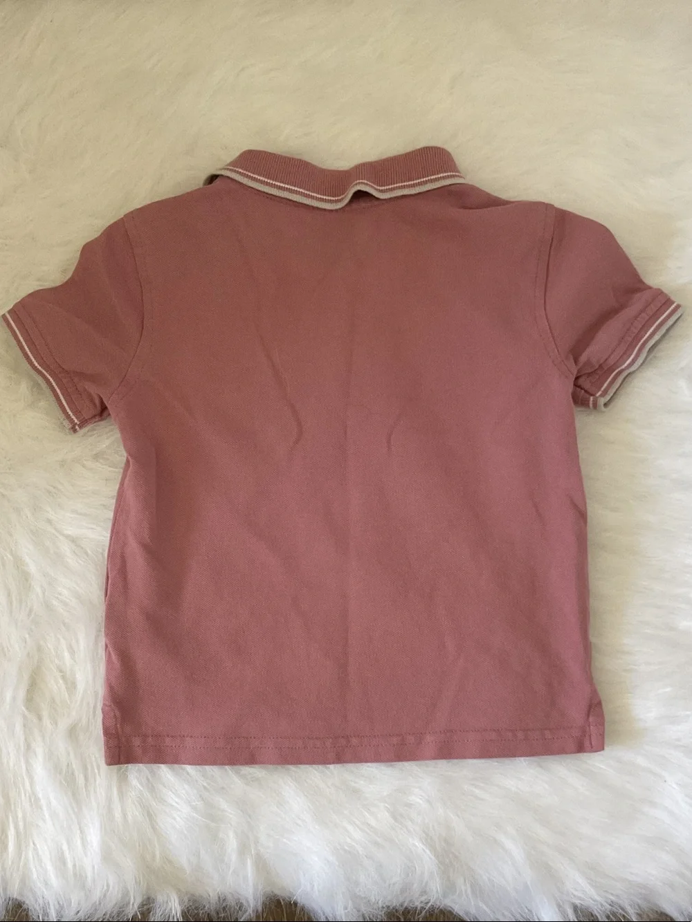 Calvin Klein toddler boys pink pique polo shirt